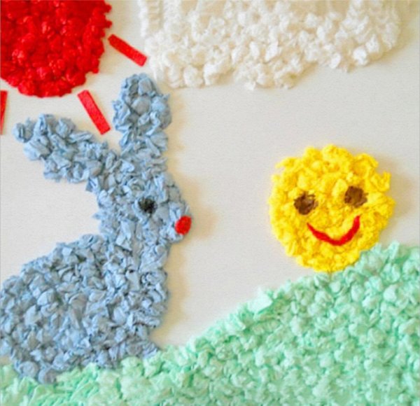 Аппликация из салфеток