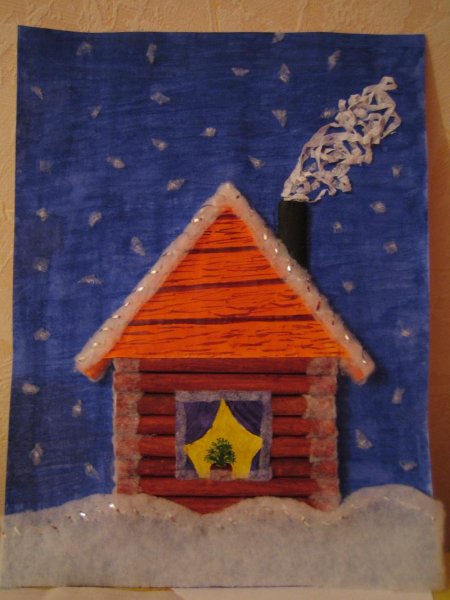 Аппликация домик
