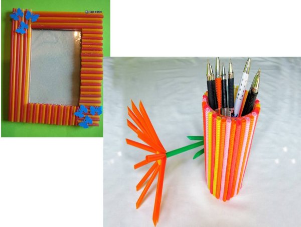 Поделки с трубочками