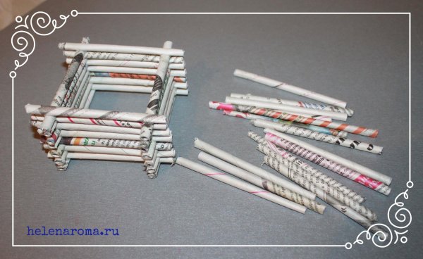 Домик из трубочек бумажных для 4 класса