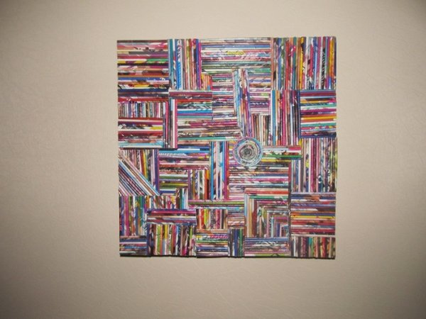 Панно из журнальных трубочек