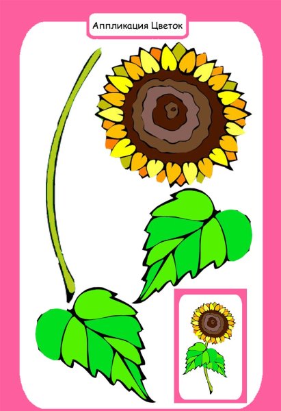 Аппликация с образцом