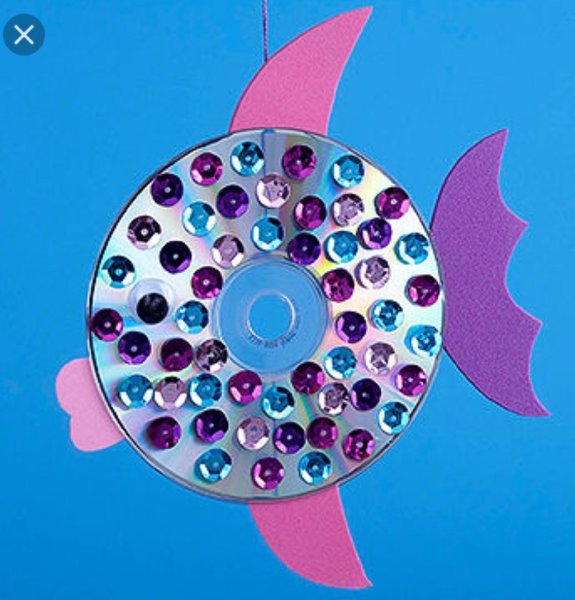 Рыбка из компакт дисков