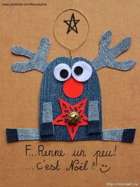 Аппликация из джинсы