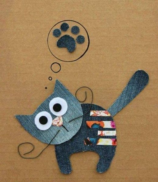 Забавные аппликации из ткани