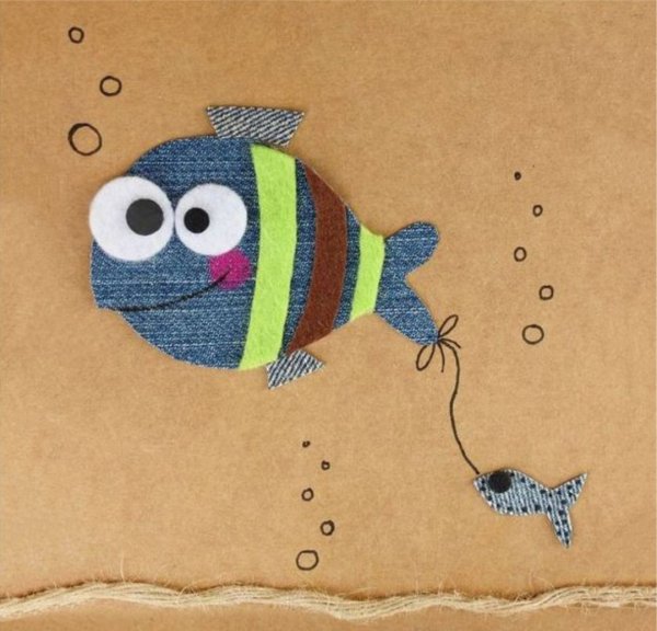 Шаблон прикольной аппликации из джинсов