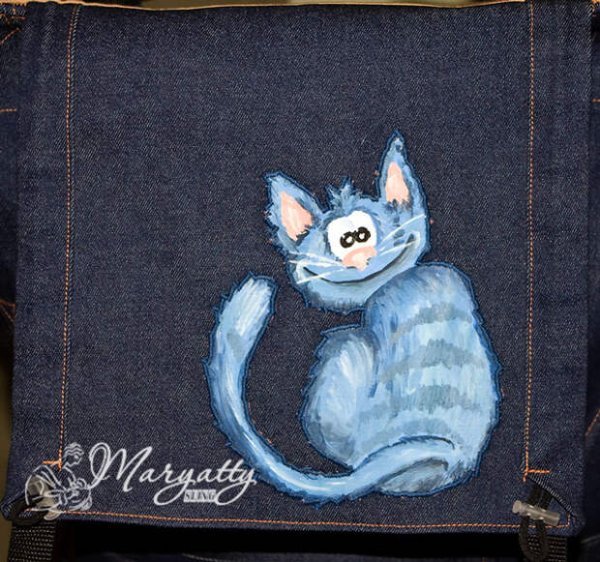 Аппликация из джинсовой ткани