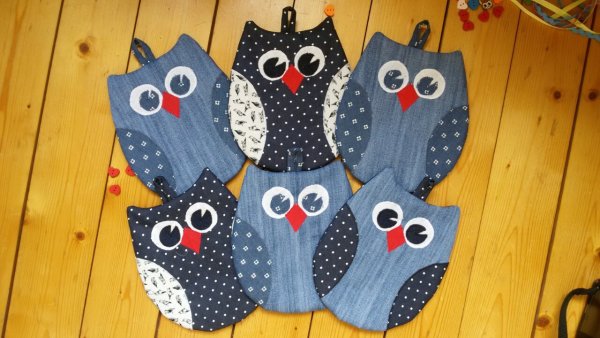 Прихватки с аппликацией