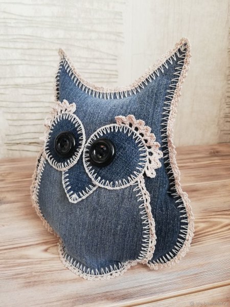 Новогодние игрушки из джинсы