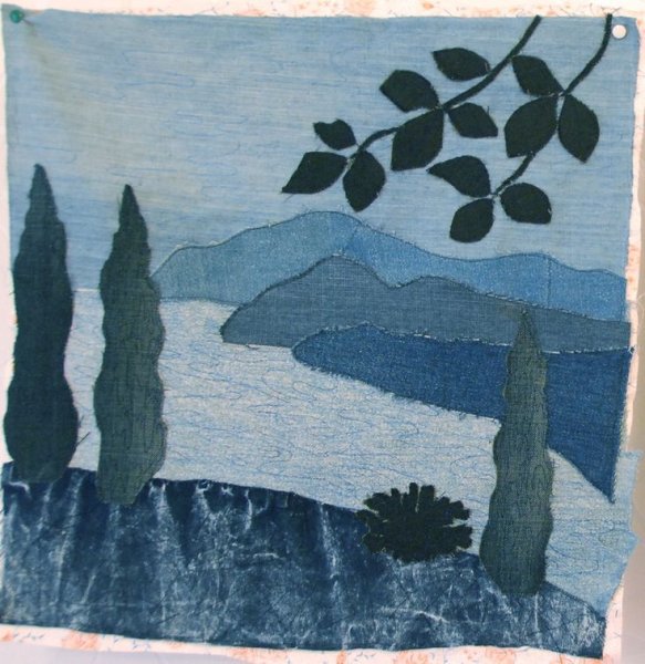 Пейзажи из джинсовой ткани