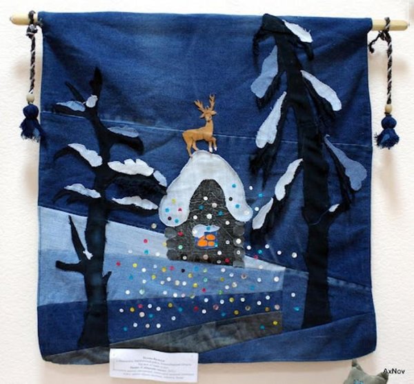 Джинсовое панно