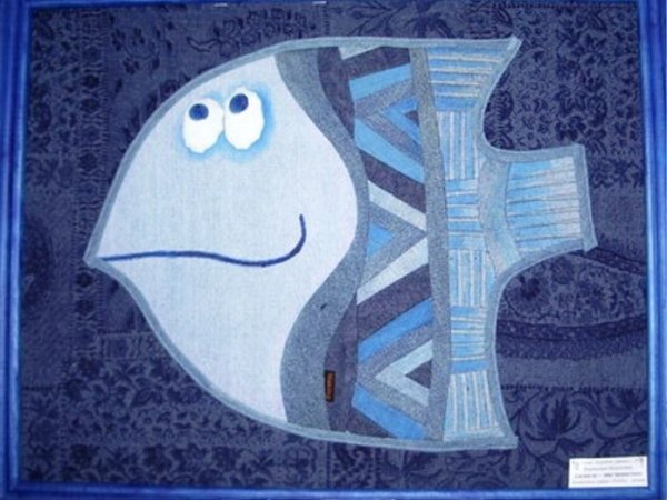 Аппликация из старых джинсов