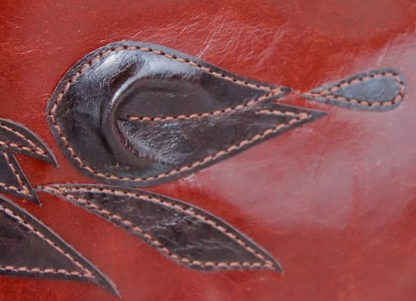 Аппликация из кожзама