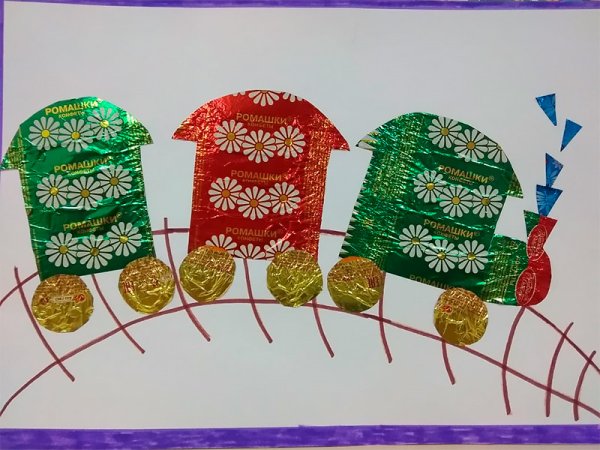 Картина из фантиков от конфет