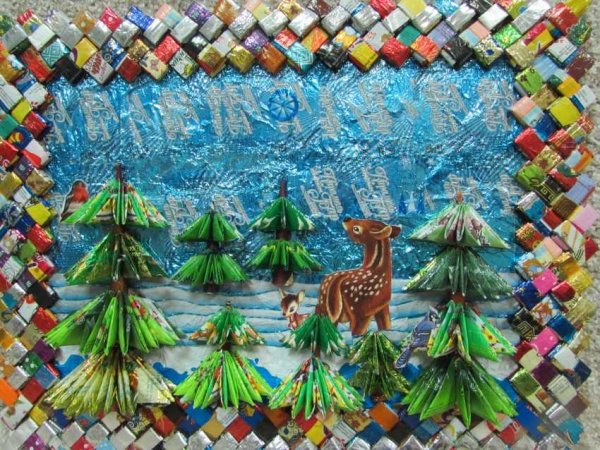 Панно из фантиков