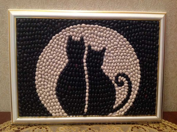 Панно из зерен кофе