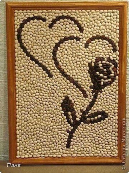 Панно из кофейных зерен