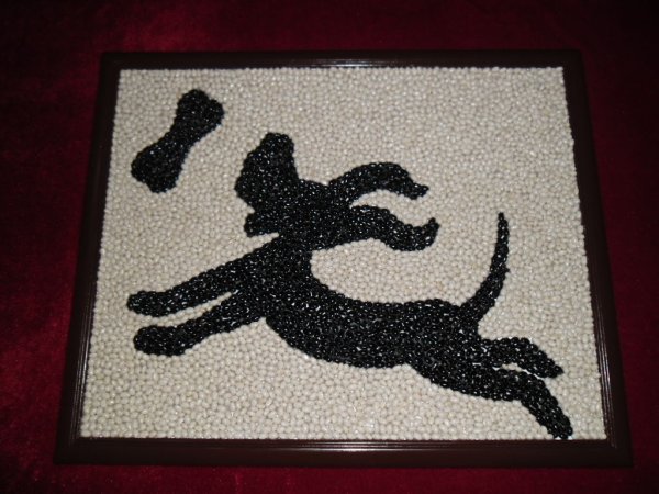 Панно из фасоли