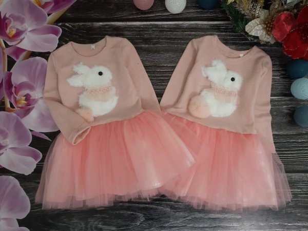 Платье фатин с аппликацией