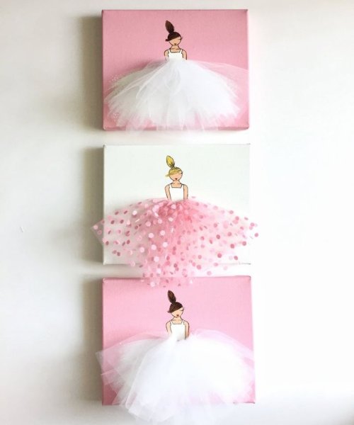 Панно с балериной на стену в детскую комнату