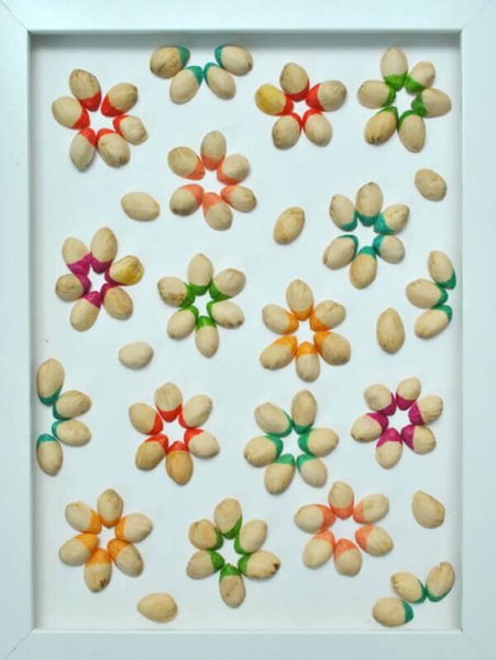 Цветы из фисташек