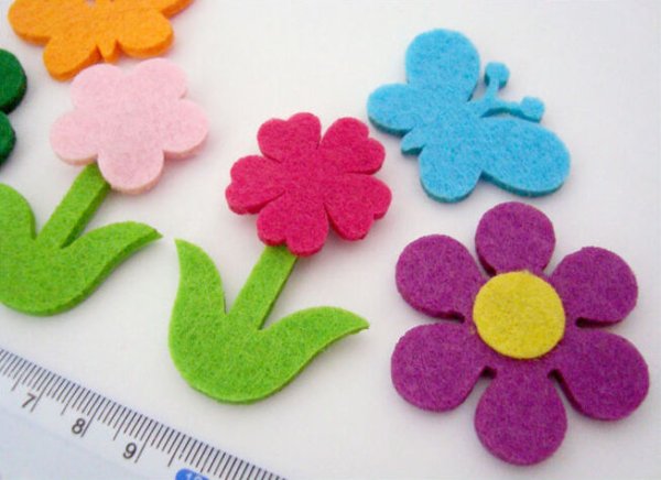 Цветочки из фетра