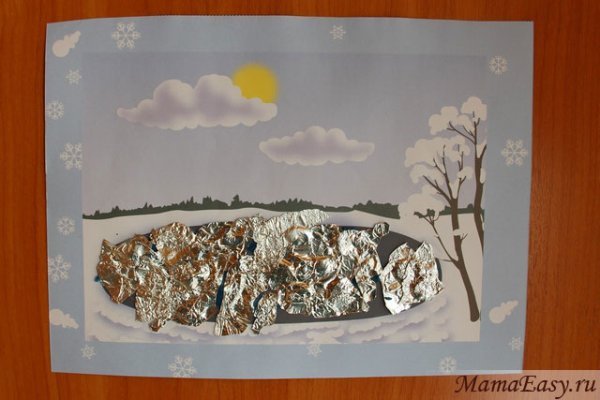 Объемные аппликации из фольги