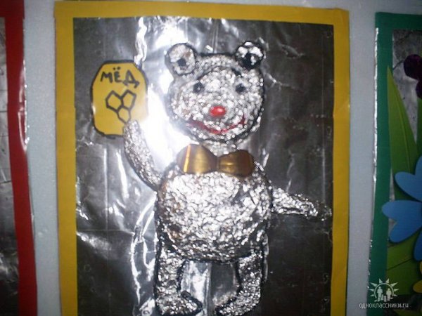 Аппликация из фольгированной бумаги