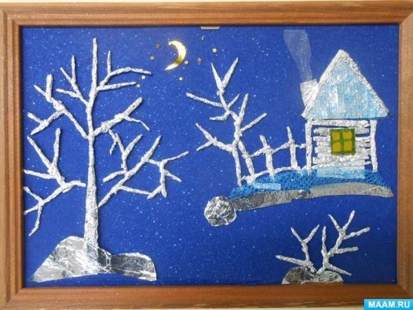 Аппликация из фольги для детей