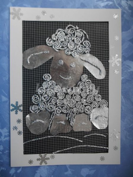 Новогодняя картина из фольги