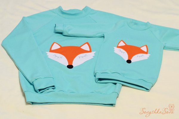 Аппликация на свитшот из футера