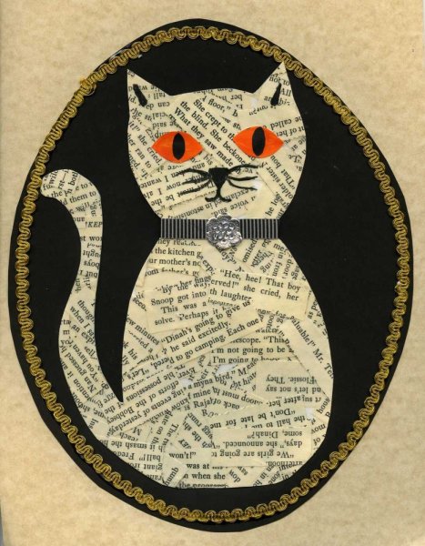 Аппликация из газет и журналов