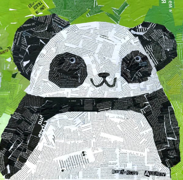 Аппликация из обрывков бумаги