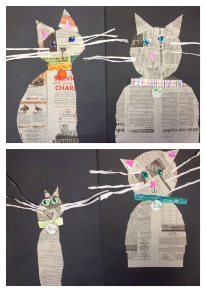 Аппликация из газет