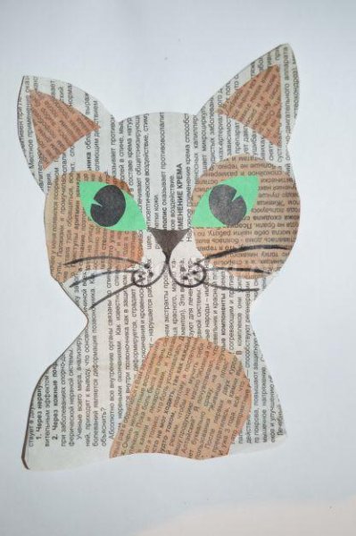 Аппликация из газет и журналов