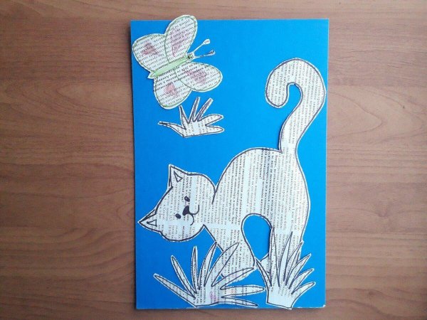 Аппликация кот