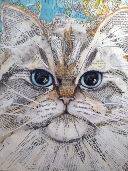 Панно из газетной бумаги