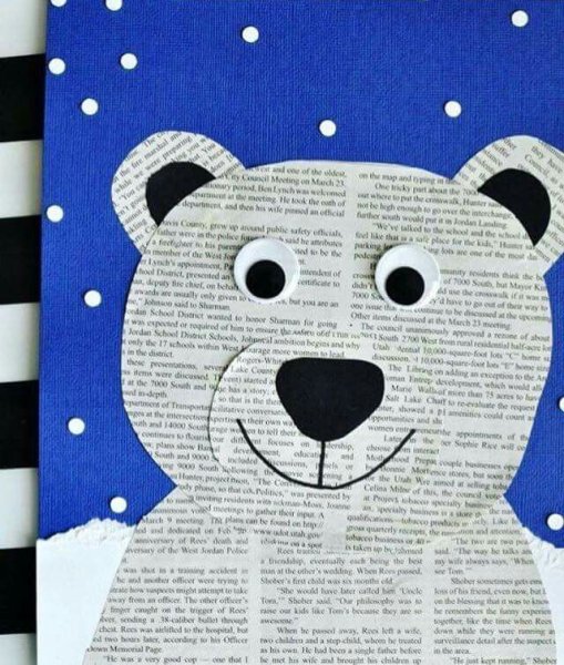 Аппликация мишка