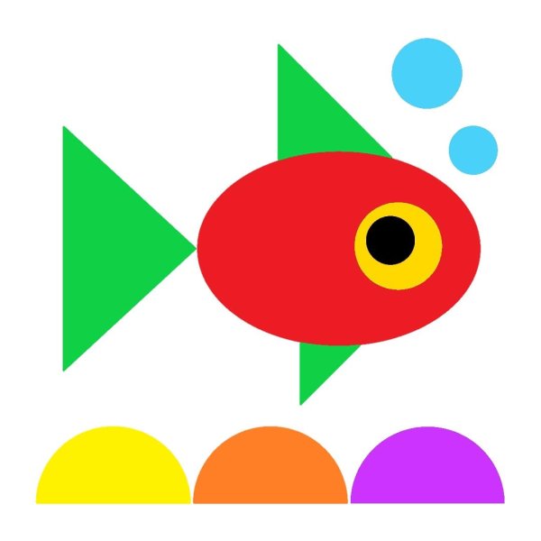 Сюжетная аппликация из геометрических фигур