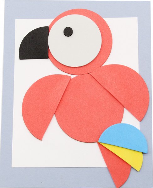 Красивая аппликация из геометрических фигур