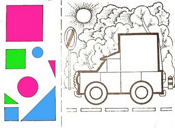 Aппликация "машинки"