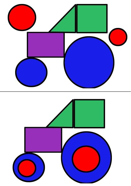 Аппликация из геометрических фигу