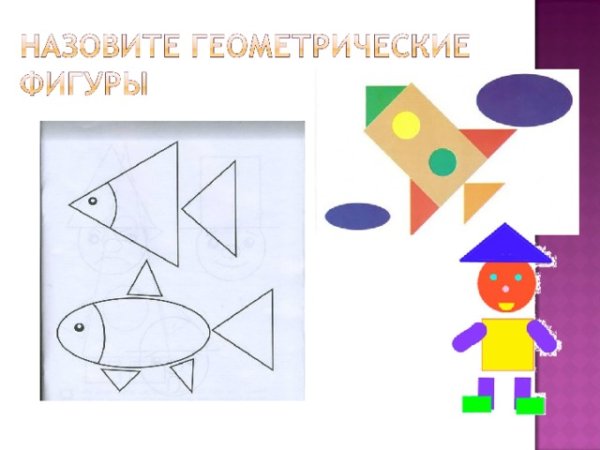 Геометрическая аппликация для детей