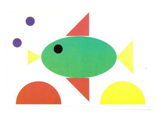 Аппликация из геометрических фигур для детей