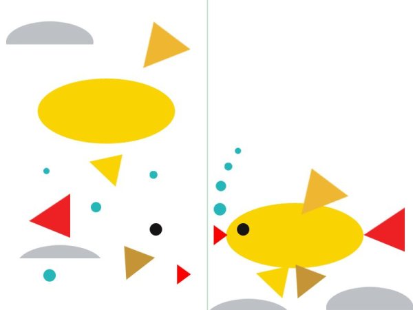 Рыбка из геометрических фигур