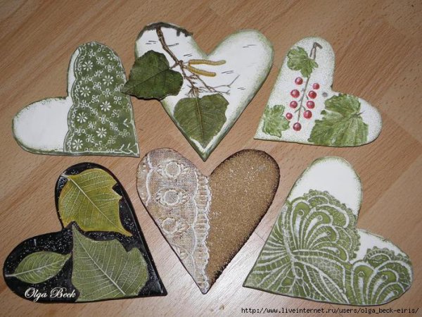 Сердечки из гипса мастер класс
