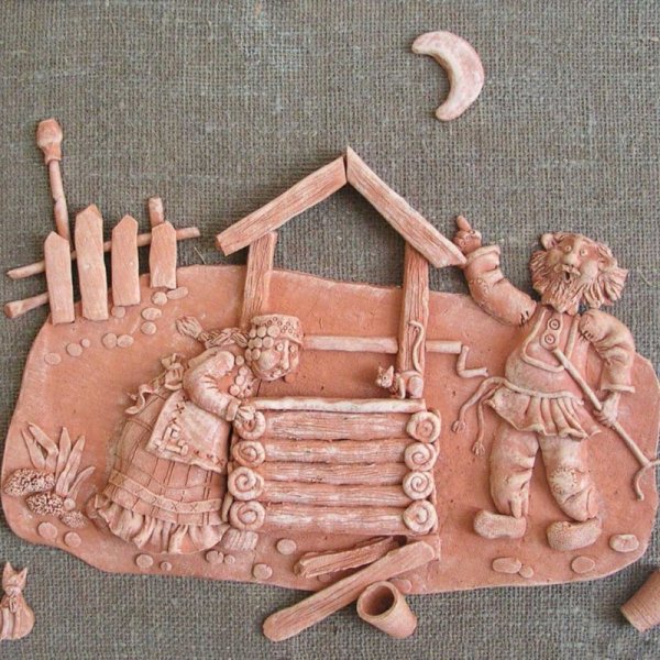 Панно из глины