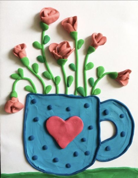 Картины из пластилина для детей