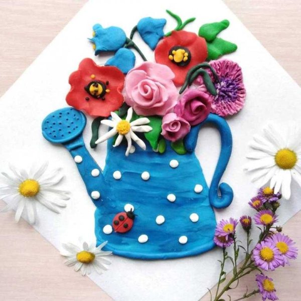 Поделки из пластилина цветы