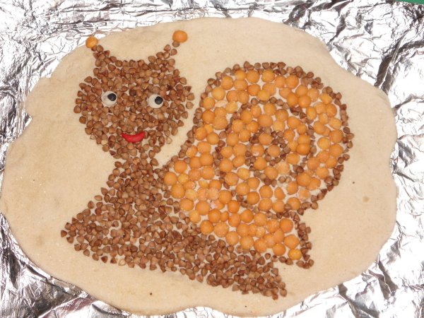 Аппликация из круп